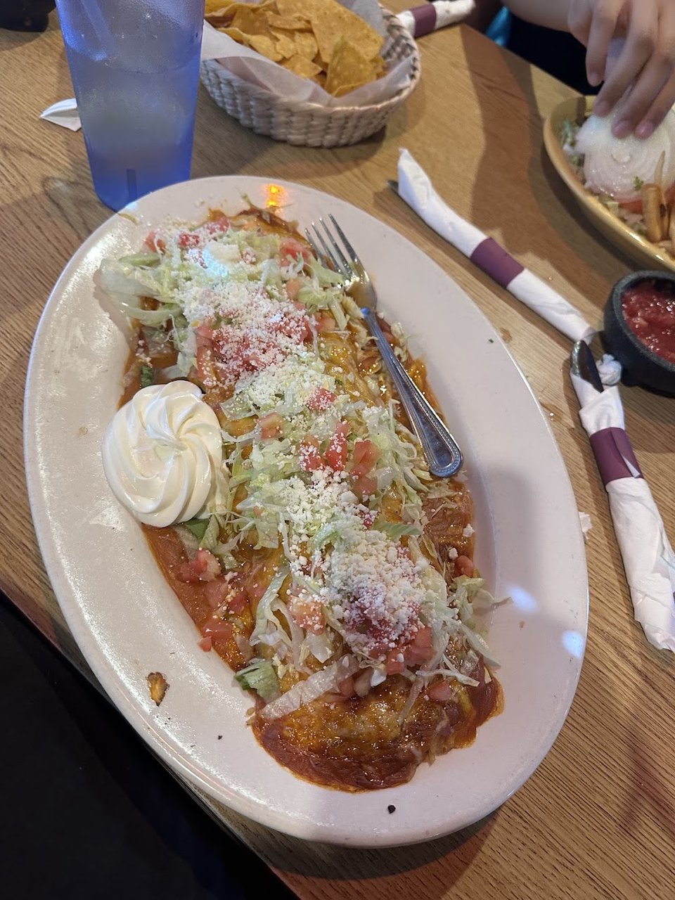 Menu page with Mexican combination plates.
