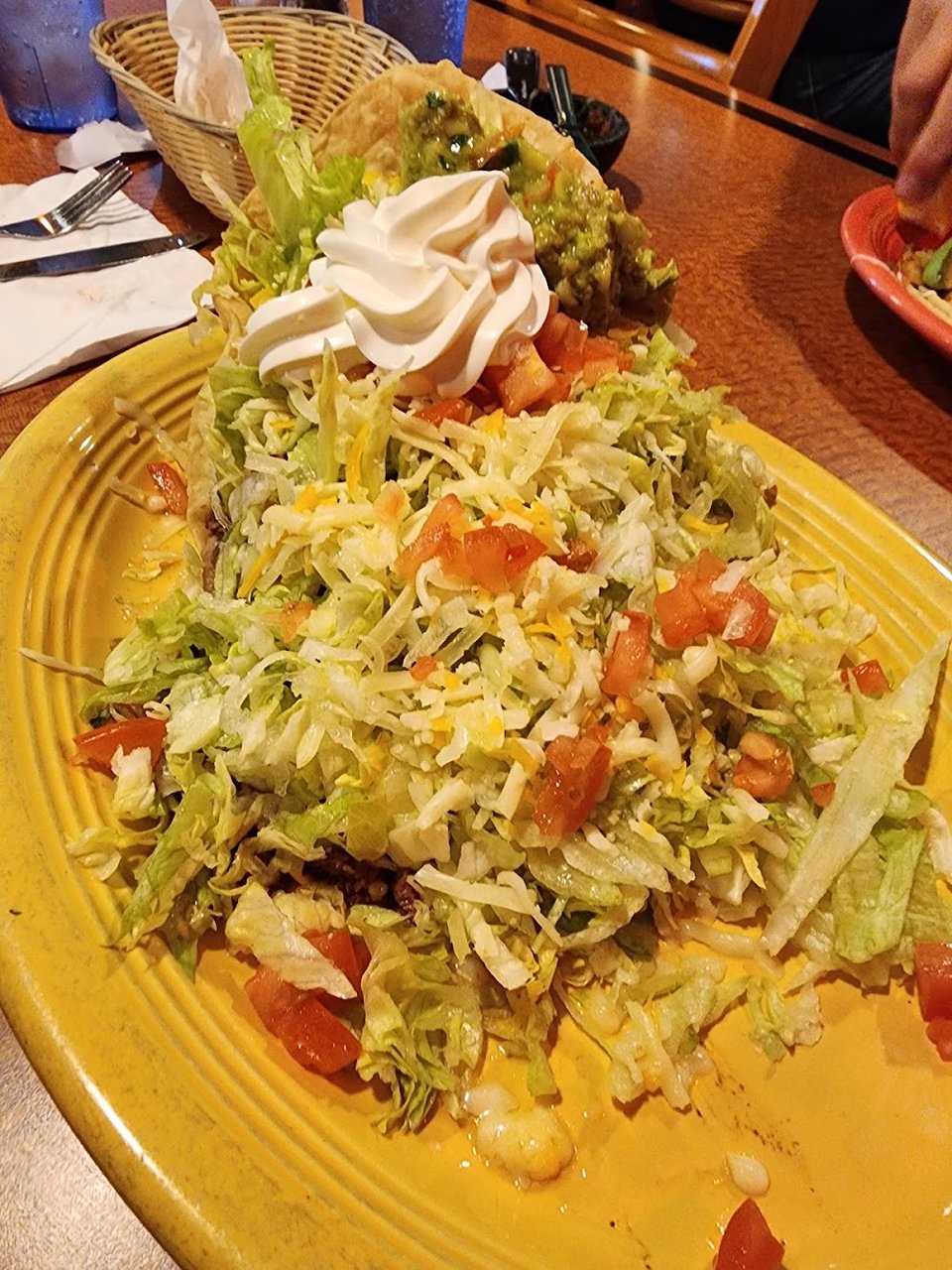Quesadillas, nachos, and tostadas on display.